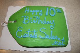 EstateSales.NET 10 Year Birthday Cake